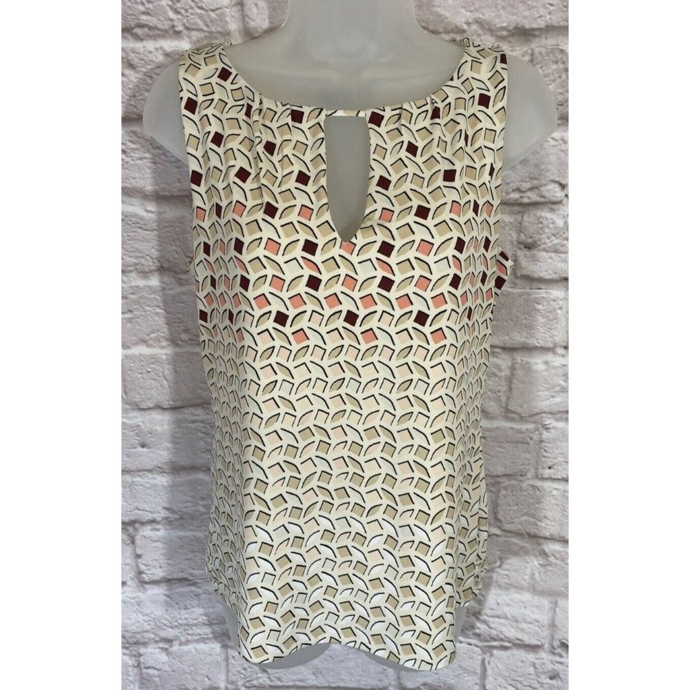 White House Black Market Tank Top‎ Small Keyhole Neck Wrinkle Free Shirt 9553
